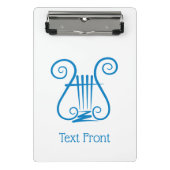Blue Lyre Mini Klemmbrett (Vorderseite)