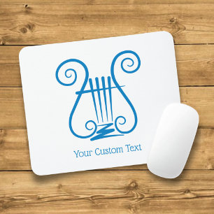 Blue Lyre Mousepad