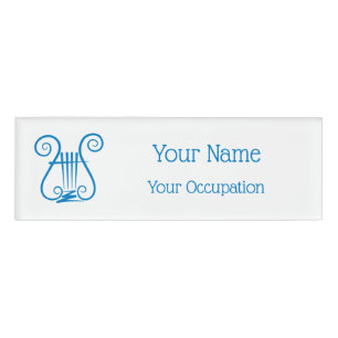 Blue Lyre Namenschild