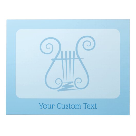 Blue Lyre Notizblock (Vorderseite)