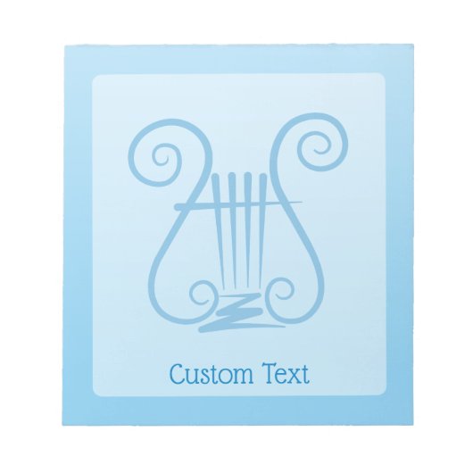 Blue Lyre Notizblock (Vorderseite)