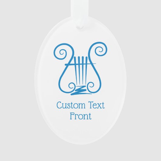 Blue Lyre Ornament (Vorderseite)