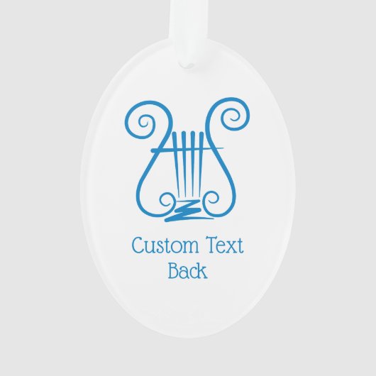 Blue Lyre Ornament (Rückseite)