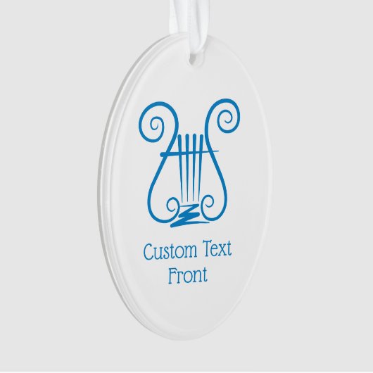 Blue Lyre Ornament (Vorderseite)