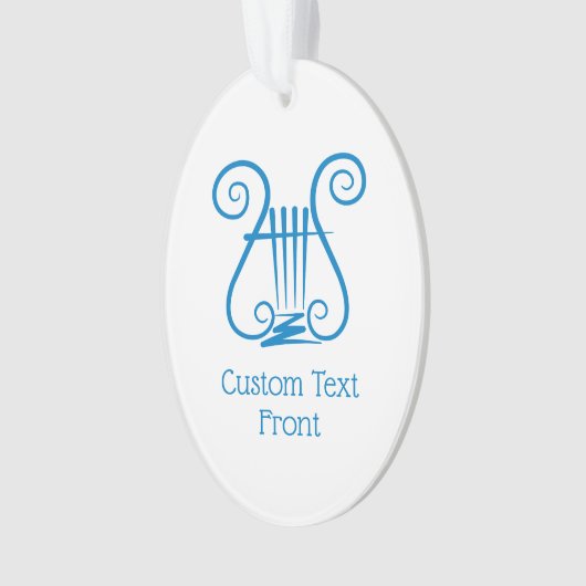 Blue Lyre Ornament (Vorderseite)