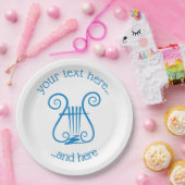 Blue Lyre Pappteller (Party)
