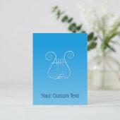 Blue Lyre Postkarte (Stehend Vorderseite)