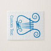 Blue Lyre Puzzle (Horizontal)
