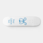 Blue Lyre Skateboard (Horizontal)
