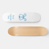 Blue Lyre Skateboard (Horizontal)