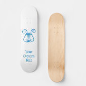 Blue Lyre Skateboard (Vorderseite)