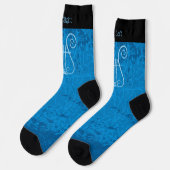 Blue Lyre Socks Socken (Linkes Detail)