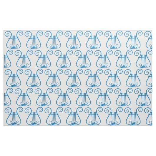 Blue Lyre Stoff (Fat Quarter (45,7 x 55,9 cm))
