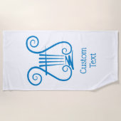 Blue Lyre Strandtuch (Vorderseite)
