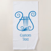 Blue Lyre Strandtuch (Vorderseite)