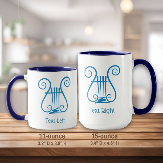 Blue Lyre Tasse
