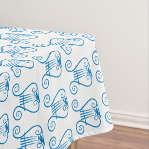 Blue Lyre Tischdecke