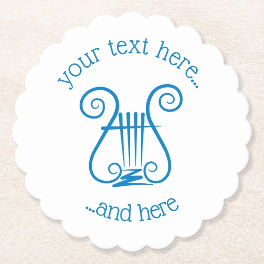 Blue Lyre Untersetzer (Vorderseite)