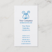 Blue Lyre Vertikal Visitenkarte (Vorderseite)