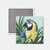 Blue Macaw Magnete Magnet (Vorderseite/Rückseite)