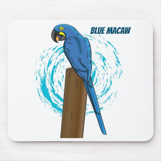 Blue Macaw Mousepad (Vorne)