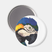 Blue Macaw Portrait Magnet (Vorderseite/Rückseite)