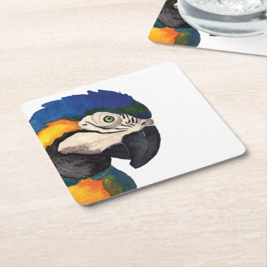 Blue Macaw Untersetzer (angewinkelt)