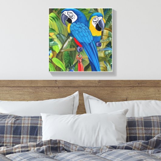 Blue macaws leinwanddruck (Insitu (Schlafzimmer))