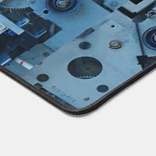 Blue Machinery Mechanical Robotic Funny Cool Geek Schreibtischunterlage (Ecke)