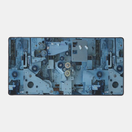 Blue Machinery Mechanical Robotic Funny Cool Geek Schreibtischunterlage (Vorderseite)
