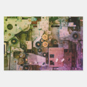 Blue Machinery Mechanical Robotic Funny Cool Geeky Geschenkpapier Set (Vorderseite 2)