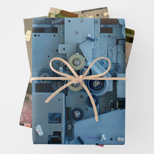 Blue Machinery Mechanical Robotic Funny Cool Geeky Geschenkpapier Set (Beispiel)