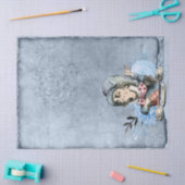 Blue Mad Hatter Alice im Wunderland Decoupage Seidenpapier (Basteln)