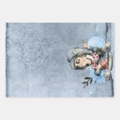 Blue Mad Hatter Alice im Wunderland Geschenkpapier Set (Vorderseite)
