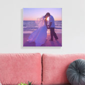 Blue Magenta Gradient Overlay Wedding Foto Leinwanddruck (Insitu (Wohnzimmer))