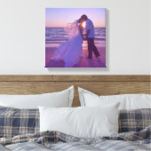 Blue Magenta Gradient Overlay Wedding Foto Leinwanddruck (Insitu (Schlafzimmer))