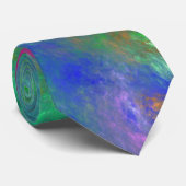 Blue Magenta Green Violet Orange Abstraction Krawatte (Gerollt)