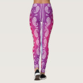 Blue Magenta Paisley Leggings (Rückseite)