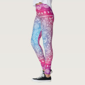 Blue Magenta Paisley Leggings (Links)