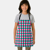 Blue Magenta Retro Modernes Muster Schürze (Insitu)