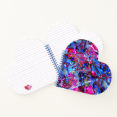 Blue Magenta und Yellow Heart Notebook Notizblock (Innenseite)