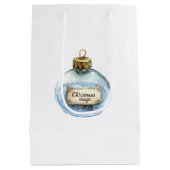 Blue Magic Ornament Christmas Lights Mittlere Geschenktüte (Rückseite)
