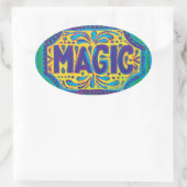 Blue Magic Ovaler Aufkleber (Tasche)