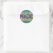 Blue Magic Runder Aufkleber (Tasche)