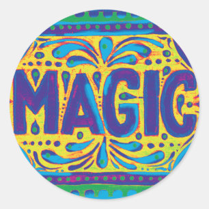 Blue Magic Runder Aufkleber