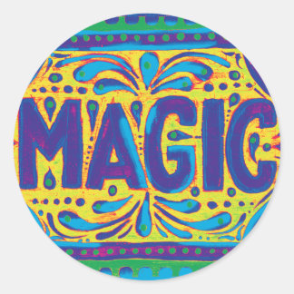 Blue Magic Runder Aufkleber