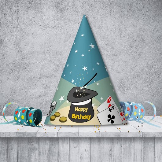 Blue Magic Show Kinder glücklich Geburtstag Partyhütchen
