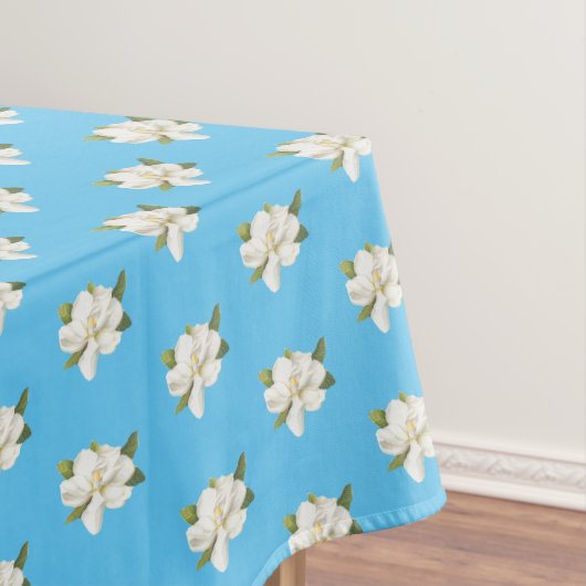 Blue Magnolia Blossom Tischdecke (Beispiel)
