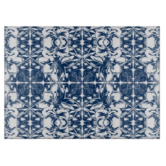 Blue Magnolia Cutting Board Schneidebrett (Vorderseite)