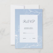 Blue Magnolia RSVP Karte (Vorderseite)